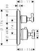 Axor-Hansgrohe Montreux Bateria termostatowa podtynkowa z zaworem odcinającym, element zewnętrzny 16800000, Chrom - Zdjęcie nr 2