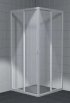 Kermi TIGRA drzwi przesuwne 4-częściowe 90 cm, Szkło przezroczyste, Profil srebrny mat - Zdjęcie nr 1