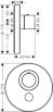 Axor-Hansgrohe Bateria termostatyczna Axor ShowerSelect Round, HighFlow, do 1 odbiornika, z dodatkowym wyjściem, montaż podtynkowy, element zewnętrzny - 36726000 - Zdjęcie nr 2