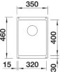 BLANCO SUBLINE 320-U zlewozmywak alumetalik z korkiem InFino 523408 - Zdjęcie nr 2