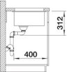 BLANCO SUBLINE 700-U zlewozmywak biały z korkiem InFino 523446 - Zdjęcie nr 3