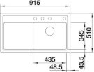 BLANCO ZENAR 5 S zlewozmywak prawa antracyt z korkiem InFino 523934 - Zdjęcie nr 2