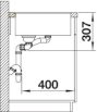 BLANCO Zlewozmywak AXIA III 6S-F Silgranit PuraDur biały komora prawa z kor. InFino, korkiem aut., deską szklaną i odsączarką stalową  523492 - Zdjęcie nr 3