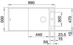 BLANCO Zlewozmywak  AXIA III XL 6S-F Silgranit PuraDur antracyt odwracalny z deską szklaną, z korkiem InFino i korkiem aut. 523526 - Zdjęcie nr 2