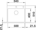 BLANCO Zlewozmywak SUBLINE 500-IF/A SteelFrame Silgranit PuraDur antracyt z korkiem InFino i korkiem aut. 524111 - Zdjęcie nr 2