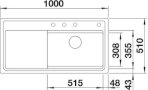 BLANCO Zlewozmywak ZENAR XL 6S Steamer System Plus Silgranit PuraDur alumetalik prawa komora z deską drewnianą, z korkiem InFino i korkiem aut. 524054 - Zdjęcie nr 2