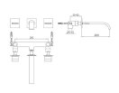 Kohlman Axis Bateria umywalkowa podtynkowa 3-otworowa chrom QW193N - Zdjęcie nr 2