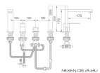 Kohlman Nexen Bateria wannowa 4-otworowa chrom QB243U - Zdjęcie nr 2