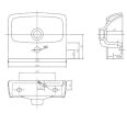 GEBERIT Selnova Square Umywalka kompaktowa, B36cm, H14.5cm, T28cm, z przelewem, z otworem na baterię 500.316.01.7 - Zdjęcie nr 2