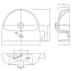 GEBERIT Selnova Umywalka kompaktowa, B45cm, H17cm, T37cm, z przelewem, z otworem na baterię 500.324.01.7 - Zdjęcie nr 2