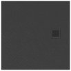 New Trendy Brodzik MORI konglomeratowy kwadratowy 90x90x3,5 posadzkowy, szary B-0395 - Zdjęcie nr 1