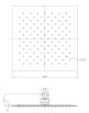 OMNIRES ULTRA SLIMLINE deszczownica 25 x 25 cm chrom WGU225/K - Zdjęcie nr 2