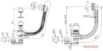 RAVAK Kompletny syfon wannowy 800 z przelewem - chrom X01318 - Zdjęcie nr 2