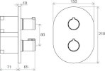 RAVAK Multi Chrome bateria termostatyczna podtynkowa - trójdrożna CR 067 00X070075 - Zdjęcie nr 3