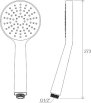 RAVAK Słuchawka prysznicowa jednofunkcyjna 100mm 960.00 X07P343 - Zdjęcie nr 2