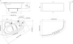 RAVAK WANNA ASYMMETRIC 170x110 L BIAŁA C481000000 - Zdjęcie nr 3