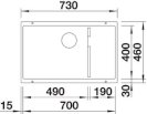 BLANCO SUBLINE 700-U zlewozmywak Level alumetalik z koszykiem stalowym i korkiem InFino 523454 - Zdjęcie nr 2