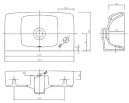 GEBERIT Selnova Compact Umywalka kompaktowa, B45cm, H14.5cm, T25cm, krótka, z powierzchnią odkładczą po prawej stronie, z przelewem, z otworem na baterię po lewej stronie 500.319.01.5 - Zdjęcie nr 2