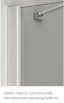 Kermi drzwi otwierane Osia SFR 1000x2000 BV: 980-1010 srebro wysoki połysk, szkło ESG przezroczyste z Clean OSSFR10020VPK/OSSFL10020VPK - Zdjęcie nr 6