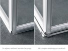 Kermi drzwi otwierane Osia STR 1100x2000 BV: 1075-1100 srebro wysoki połysk, szkło ESG przezroczyste z Clean OSSTR11020VPK - Zdjęcie nr 8