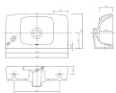 GEBERIT Selnova Compact Umywalka kompaktowa, B45cm, H14.5cm, T25cm, krótka, z powierzchnią odkładczą po lewej stronie, z przelewem, z otworem na baterię po prawej stronie  500.318.01.5 - Zdjęcie nr 5