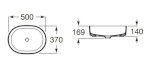 ROCA INSPIRA ROUND umywalka nablatowa 500x370mm - A327520000 - Zdjęcie nr 3