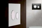 TECE loop Przycisk spłukujący do WC szkło białe,przycisk chrom mat 9240659 - Zdjęcie nr 3