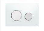 TECE loop Przycisk spłukujący do WC szkło białe,przycisk chrom połysk 9240660 - Zdjęcie nr 1