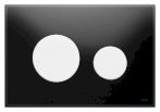 TECE loop Przycisk spłukujący do WC szkło czarne,przycisk biały 9240654 - Zdjęcie nr 1