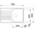 Zlewozmywak Blanco TIPO 45 S Compact stal gładka matowa - Zdjęcie nr 2