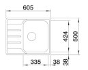 BLANCO LEMIS 45 S-IF Mini Zlewozmywak Stal szczotkowana, odwracalny 525115 - Zdjęcie nr 7