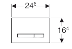Geberit Sigma50 Przycisk uruchamiający do spłukiwania dwudzielnego chrom szczotkowany 115.788.GH.2 - Zdjęcie nr 2