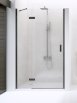NEW TRENDY Drzwi prysznicowe NEW RENOMA BLACK L 100x195 drzwi uchylne pojedyncze AS D-0197A