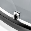 NEW TRENDY Kabina prysznicowa NEW VARIA BLACK półokrągła R55 80x80x190 drzwi podwójne przesuwne grafit z powłoką- czarny profil K-0451 - Zdjęcie nr 4