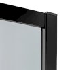 NEW TRENDY Kabina prysznicowa NEW VARIA BLACK półokrągła R55 drzwi przesuwne podwójne 80x80x190 szkło czyste 6/5mm - czarny profil K-0565 - Zdjęcie nr 3