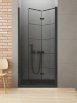 NEW TRENDY Drzwi prysznicowe NEW SOLEO BLACK Prawa 90x195 składane pojedyncze AS - wzór kratka D-0284A - Zdjęcie nr 1