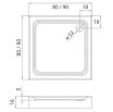 NEW TRENDY Brodzik kompaktowy kwadratowy 80x80x16 akrylowy BL-0031 - Zdjęcie nr 2