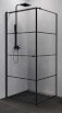 NEW TRENDY Kabina prysznicowa SUPERIA BLACK LEWA kwadratowa 90x90x195 szkło czyste 6mm z powłoką - wzór czarne pasy K-0596 - Zdjęcie nr 1