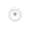 QUADRON DANNY 210 GraniteQ zlewozmywak biały metalik z syfonem stal szlachetna okrągły 1-komorowy b/o HB8301U1-BS