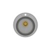 QUADRON DANNY 210 GraniteQ zlewozmywak szary metalik z syfonem złoty okrągły 1-komorowy b/o HB8301U5-G1