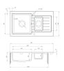 DEANTE ZLEWOZMYWAK ZORBA GRAFITOWY GRANIT 1,5K Z/O 760x440x150, + OSP ZQZ_2513 - Zdjęcie nr 2