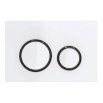 Geberit SIGMA Przycisk uruchamiający Sigma21, przedni, szkło białe, pierścienie: czarny chrom 115.651.SI.1 - Zdjęcie nr 1