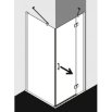 Kermi drzwi otwierane Osia STR 1000x2000 BV: 975-1000 srebro wysoki połysk, szkło ESG przezroczyste z Clean OSSTR10020VPK - Zdjęcie nr 2