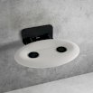 RAVAK Ovo-P II siedzisko prysznicowe przezroczysta biel/czarny B8F0000057 - Zdjęcie nr 1