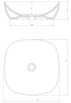 OMNIRES PORLAND umywalka nablatowa, 37x37cm, biały połysk PORTLAND370BP - Zdjęcie nr 2
