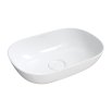 OMNIRES SILK umywalka nablatowa Marble+, 50x35cm, biały połysk SILK500BP - Zdjęcie nr 1