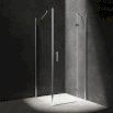 OMNIRES MANHATTAN kabina prysznicowa kwadratowa z drzwiami uchylnymi, 100x100cm, chrom/transp MH1010CRTR - Zdjęcie nr 1