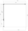 OMNIRES MANHATTAN kabina prysznicowa kwadratowa z drzwiami uchylnymi, 100x100cm, czarny mat/transp MH1010BLTR - Zdjęcie nr 2