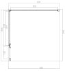 OMNIRES MANHATTAN kabina prysznicowa kwadratowa z drzwiami uchylnymi, 90x90cm, czarny mat/transp  MH9090BLTR - Zdjęcie nr 2