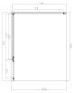 OMNIRES MANHATTAN kabina prysznicowa prostokątna z drzwiami uchylnymi, 100x80cm, czarny mat/transp MH1080BLTR - Zdjęcie nr 2